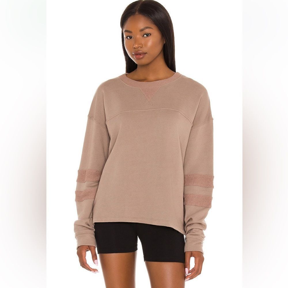 NEW Revolve Year Of Ours Varsity Sweatshirt in Latte XS